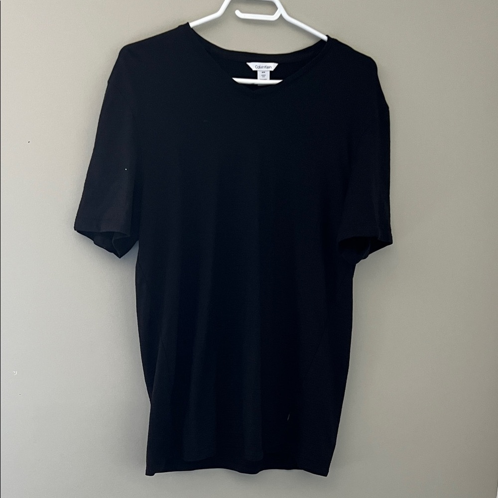 Calvin Klein Black Short Sleeve Crew Neck Knit Top Women’s Medium